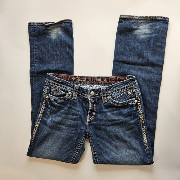 Rock Revival Jeans Size 30 Women's Anja Boot Denim - Picture 4 of 12